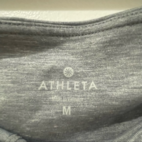 Athleta Grey H-Rise Chaturanga Leggings White Mesh Sides - Picture 4 of 6